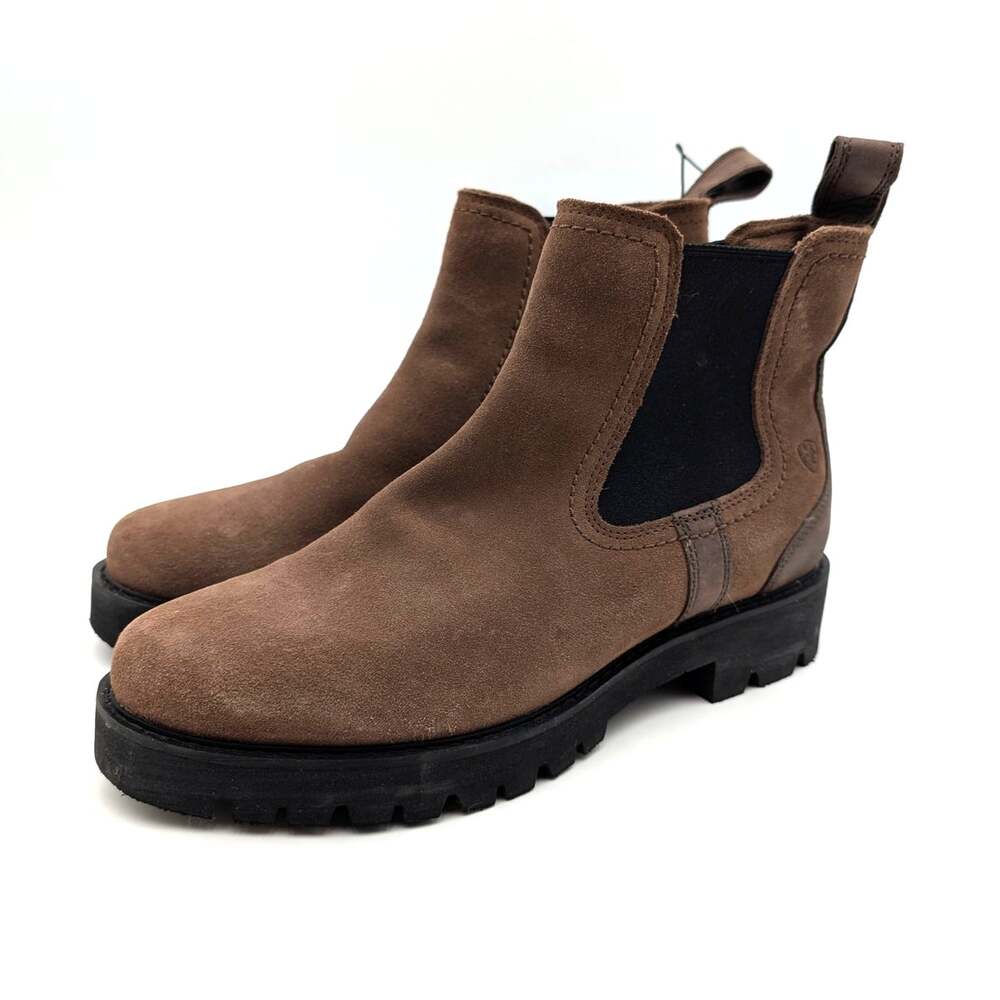 Ariat Wexford Lug Waterproof Chelsea Boot Womens Brown Leather Size US10B EU41.5